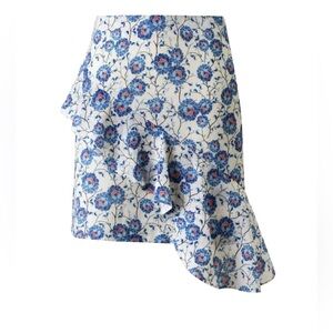 Floral mini skirt with a ruffle detail from the Mango Spring/Summer collection 2
